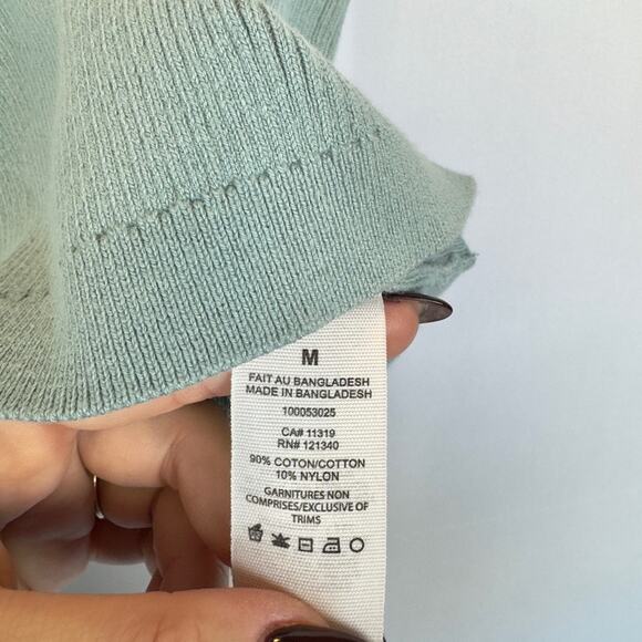 Garage Bundle White Green Square Neck Cropped Ribbed Tank Top Size Medium - Picture 5 of 8